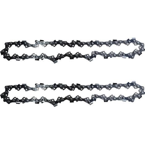 Lot de 2 Chaîne de Tronçonneuse, 3/8" LP, 33 Maillons d'Entraînement, 1.1mm, 20 CM Guide-Chaîne Tronçonneuse Compatibles avec STIHL DeWalt McCulloch Bosch Black & Decker (1/5)