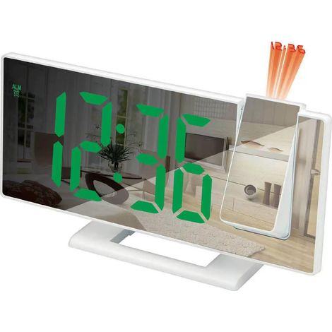 Réveil LED réglable, affichage de l'heure et de la température au format 12/24 heures, alimenté par USB, convient aux gros dormeurs, pour une utilisation à domicile et au bureau. (1/5)