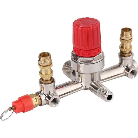 Air Compressor Pressure Switch Control Valve 90-120 PSI with Dual Gauge Regulators, Maximum Voltage 230 V (1/4)