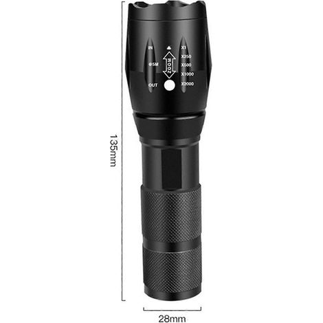 Wiederaufladbare USB-LED-Taschenlampe für den Außenbereich, Notfall-Suchscheinwerfer, starkes Licht, Taschenlampe für nächtliches Angeln