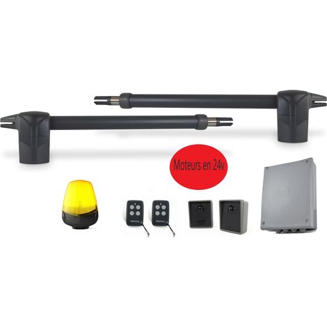 KIT - Automatisme de portail a battants - moteur 24V - SANS batteries - systeme a verins - 250Kg - MYASTER 4.24 by PROTECO - 1319