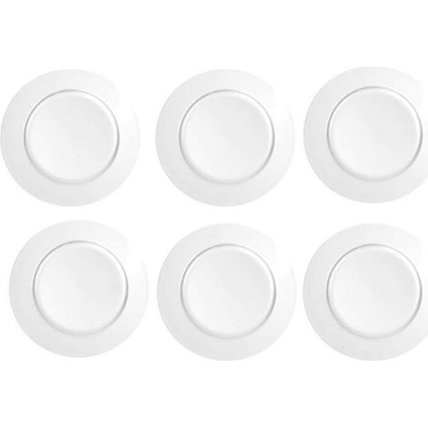 Trade Shop - Set 6 Sottopiatti Natalizi Colore Bianco Addobbi Natalizio Decorazioni Natale (1/3)