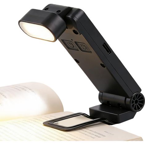 Lampe De Lecture Pince Rechargeable à Intensité Réglable 9 LED (1/5)