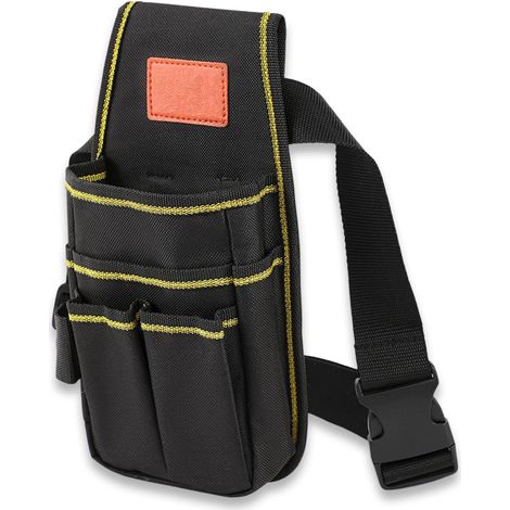 600D Oxford Tool Bag, Tool Belt with Multiple Compartments, Fanny Pack for Men for Electricians and Technicians, Fanny Pack for Construction Site, Workshop (1/5)