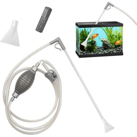 Aspirateur Aquarium 1.9M Nettoyage Aquarium Siphon Kit de Gravier D'aquariu Pompe Nettoyage pour L'Entretien Quotidien et Les Changements d'eau Réguliers dans Les Aquariums (1/5)