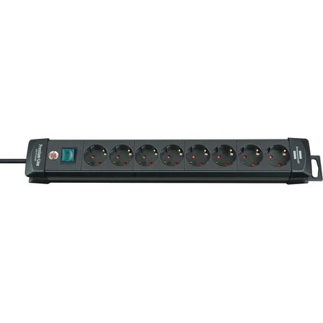 Grendosa premium line 8 wege 300 m svart - jordad kontakt typ f