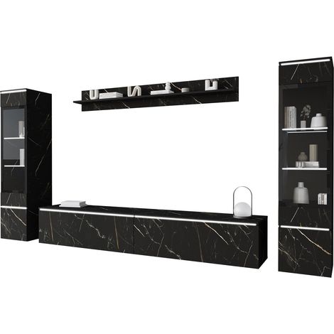 Ensemble de salon Mirfivo 101, Marbre noir