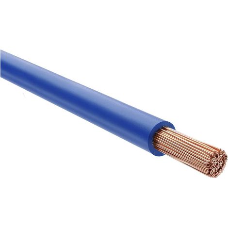 HELU KABEL H07V-K 1X4mm² UBU (ultramarinblau) Einzelader PVC ultramarinblau AD 4,8mm Nennspannung Uo/U 450V/750V - 1 Meter
