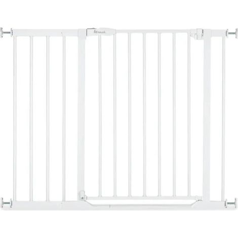 [NEUWERTIG] B-Ware Hauck Treppenschutzgitter Kinderschutzgitter Clear Step 2 Metall Weiß 96 101 Cm