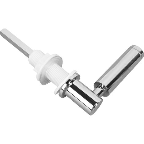 Soavoa Poignée Chasse D'eau Universelle Zinc Alliage Chromé Robuste pour WC Standard Salle de Bain 1 Pièce (1/4)