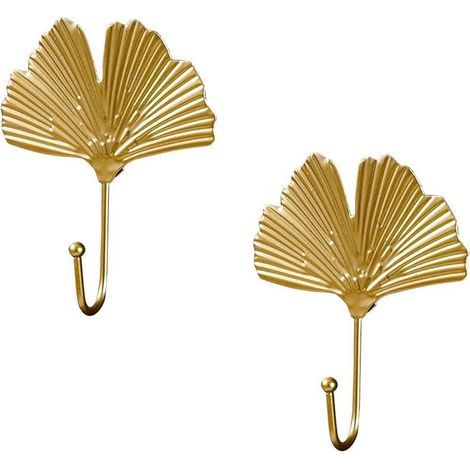 PatèRes DoréEs, Support Suspendu pour Clé, Feuilles DéCoratives, Crochets MéTalliques, Crochets Muraux, Cintre