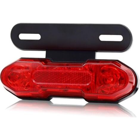 Motorrad Bremsrücklicht, integriertes Motorrad-Rücklicht Bremslicht Blinker Fahrlicht mit Kennzeichenhalterung für 12V/48V-60V Motorrad E-Bike (1/5)