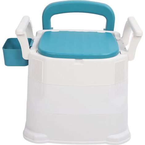 Chaise percée pour adultes, antidérapante, rembourrée et à grande capacité de charge, avec sac poubelle. (1/5)