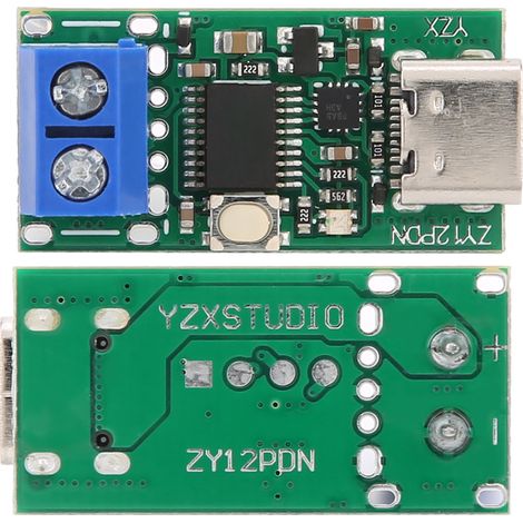 Module de carte d'alimentation USBC PD2.0/3.0 avec détecteur de déclenchement de charge rapide ZY12PDN et borne à vis. (1/5)