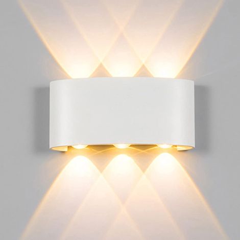 18W 6-LED Außenwandleuchte, IP65 wasserdicht, moderne Innenwandleuchte, warmweißes Licht, für Schlafzimmer, Küche, Flur (1/5)