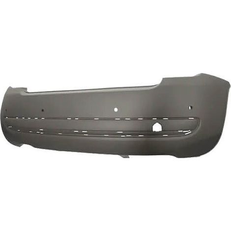 Pare-choc arrière à peindre avec 4 trous radars et moulures Fiat 500 phase 1 2007-2012