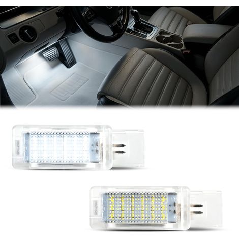 2X LED éclairage des pieds pour Caddy EOS Golf Mk5 Plus Mk6 Mk7 Jetta Passat B6 B7 B8 Passat CC Polo Scirocco Sharan Tiguan Touareg POLO LAVIDA/Skoda/Pors-che (1/5)