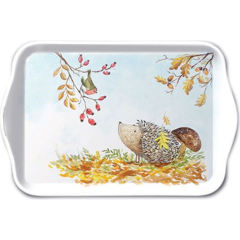 Mini plateau hérisson et oiseau
