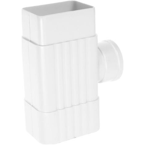Raccord en Y pour Descente de Gouttière PVC Blanc Accessoire de Dérivation d'Eau de Pluie Kit d'Extension pour Système de Drainage PVC Installation Extérieure Solide et (1/5)