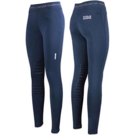 L, Blau: Damen Reitleggings Horses Modell Lyanna (1/5)