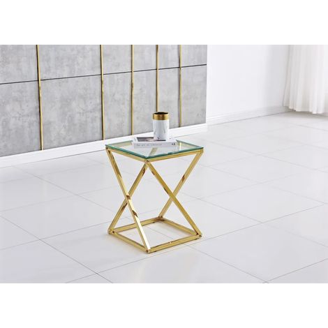 Gueridon Beverly Gold Transparent