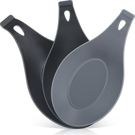 Set di 3 porta-cucchiai in silicone, per piano cucina, porta-cucchiai da caffè, porta-utensili da cucina resistente al calore, porta-spatola
