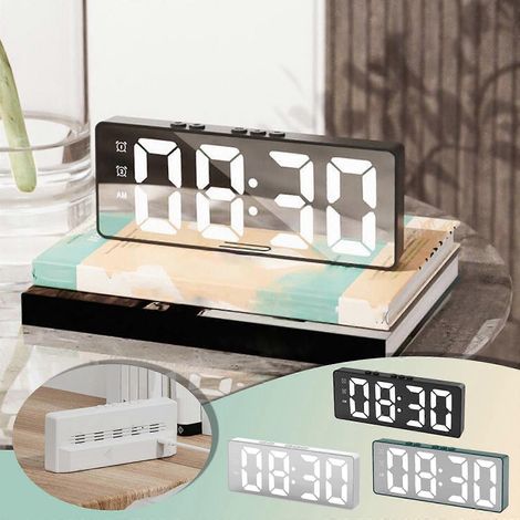 Liquidation des décorations de Pâques 2024 : Réveil électronique LED, double usage (piles/secteur), affichage de la température, vert, compatible avec les appareils électroménagers (1/5)