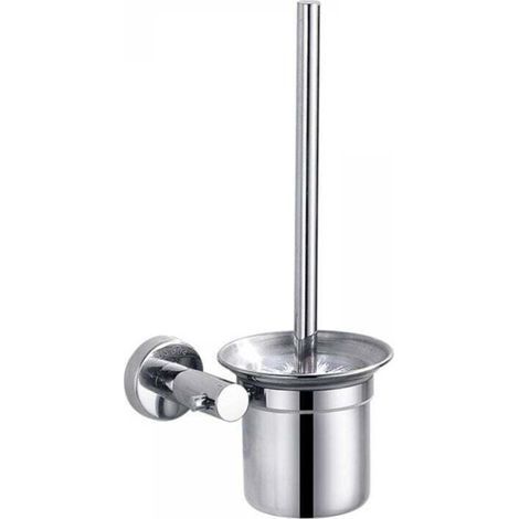 Toilet brush with holder, bathroom cleaning brush set, stainless steel toilet brush, 32 cm (1/3)