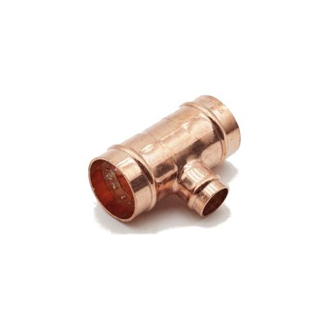 PrimaPlus Copper Solder Ring Reduced Tee 28x28x15mm Pack of 10 (1/2)