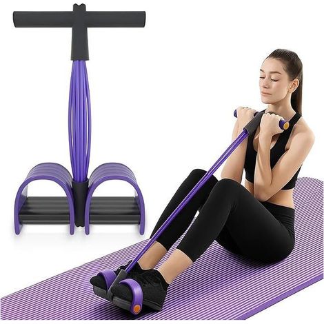 Entraîneur abdominal corde élastique 6 tubes – Résistance élevée – Ergos – Pour fitness maison (1/5)