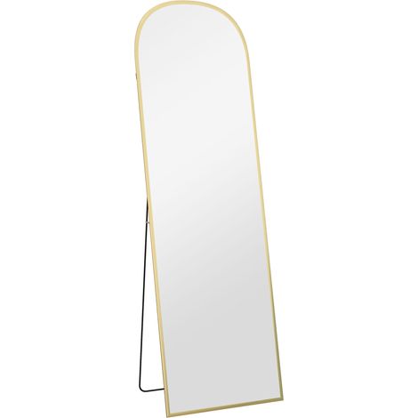 Espejo de cuerpo entero, dorado, 50 x 161,5 cm, marco de aluminio