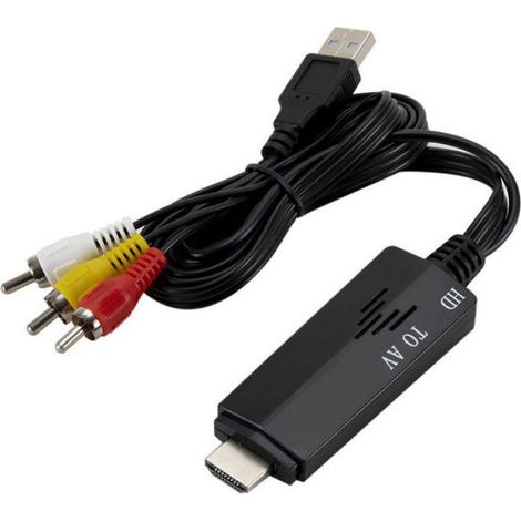 Convertisseur Adaptateur HDMI vers AV HD Câble HDMI vers RCA (1/4)