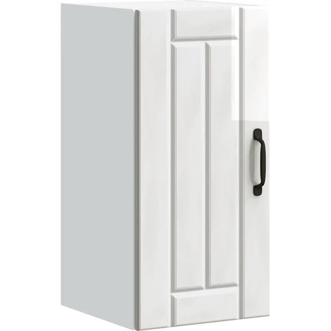 Pensile da cucina dal design moderno 30 x 31 x 60 cm ampio spazio contenitivo in legno composito bianco lucido 020050134