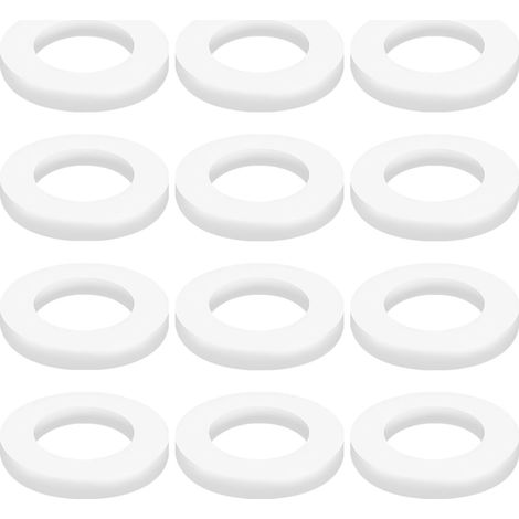 Lot de 20 Rondelles Plates en PTFE, 19,2 mm Diamètre Extérieur 12 mm Diamètre Intérieur Plat Joint Étanchéité Pour Soufflets Tuyaux Robinet D’eau, Boulon (1/5)