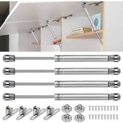 Verin Hydraulique, Vérins à Gaz 4pcs Charniere Porte Cuisine100N Verin Meuble, Amortisseurs à Gaz pour Levage de Porte Armoire Meuble Cuisine Avec des Vis (1/5)