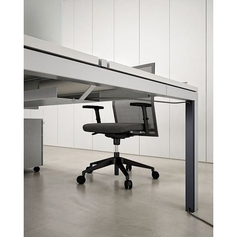 Goulotte passe-câbles verticale H 58 cm - Team line - anthracite - Maxiburo (1/4)