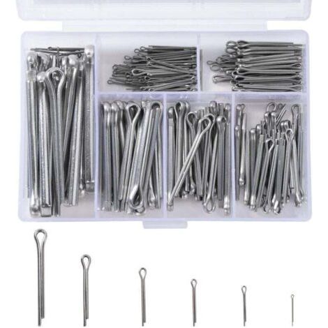 230 Pièces Goupilles Fendues en Acier Inoxydable M1 M2 M2.5 M3 M4 M5 Goupille de Retenue Assortiment Kit avec Boîte de Rangement (1/4)