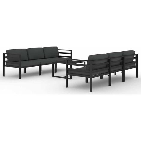 Maison Exclusive - 7-tlg. Garten-Lounge-Set mit Kissen Aluminium (1/5)