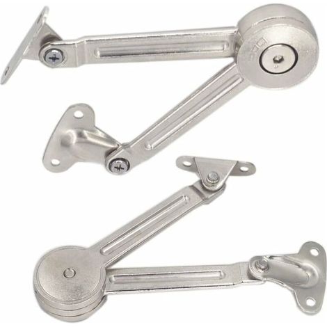 Lot de 2 compas à système d’amortissement pour abattants de portes relevables de placard de cuisine (1/5)