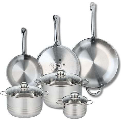 Ensemble de 3 Poêles de cuisson 24, 28 et 32 cm et 3 faitouts 14, 20 et 24 cm Elo Profi Brillant (1/5)