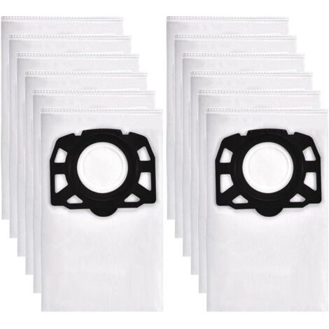12 sacs d'aspirateur pour Karcher WD4 WD5 WD6 Premium, pour aspirateur eau/sec Karcher MV4, MV5, MV6 2.863-006.0 (1/5)