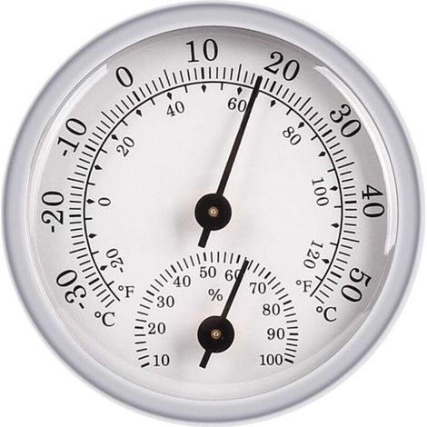 Hygromètre Thermomètre, Capteur D'Humidité Moniteur Détecteur Mesures, Thermomètre Analogique Utilisé Dans un Environnement Humide de Terrasse Intérieure/Extérieure (1/4)