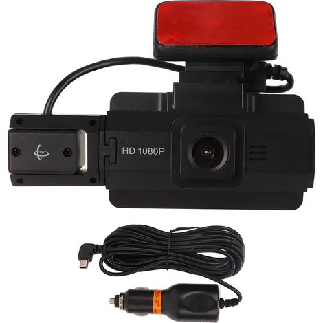 Caméra embarquée pour voiture avec écran IPS 3 pouces HD, rotation à 360°, double objectif avant et arrière, capteur G et vision nocturne. (1/5)