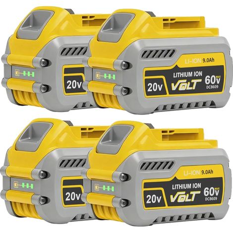 Batteria di ricambio, capacità 9000 mAh, ampia compatibilità, 4 batterie (1/2)