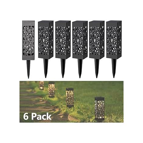 Lampes Solaires De Jardin Extérieures, Lampes De Paysage Extérieures Étanches Lampes Décoratives De Jardin À LED Sans Fil Pour Chemin De Cour, Pelouse, Marche / Arrêt Automatique (6 Pièces) (1/5)