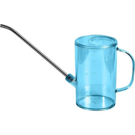 Kleine Kunststoff-Gießkanne – ideal für die Gartenarbeit zu Hause – mit langem Ausguss – Fassungsvermögen 1/4 Gallone (34 Unzen) – Himmelblau