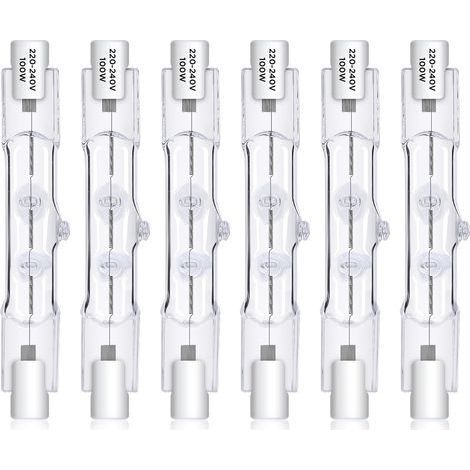 Pack de 6 Ampoule R7s 78mm 100W Dimmable Blanc Chaud 2800K Pour Lampadaire Eclairage Paysager (1/5)