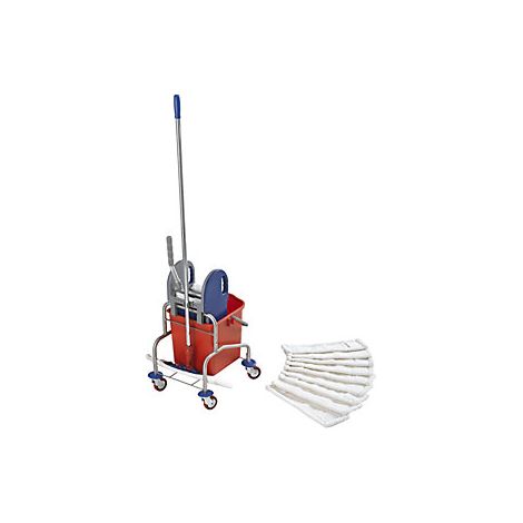 eurokraft pro  Set di carrelli per pulizie in acciaio inox 