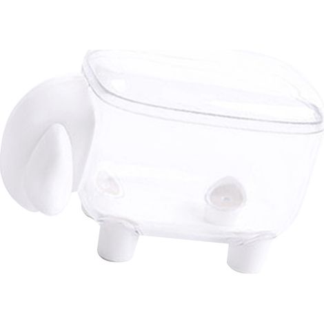 Porte-cotons-tiges en forme de mouton, boîte de rangement transparente pour cure-dents, décoration intérieure blanche (1/5)
