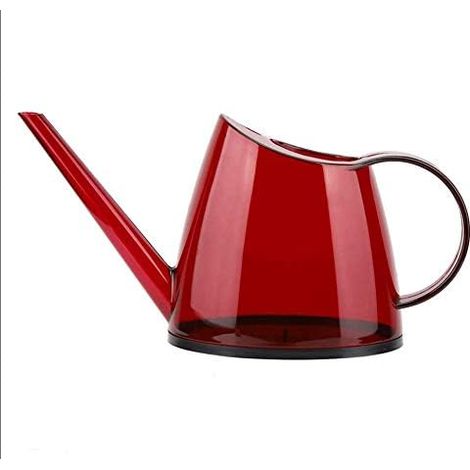 Annaffiatoio rosso con beccuccio lungo, piccolo vaso da giardino da 1,2 l, design color caramella per annaffiare le piante